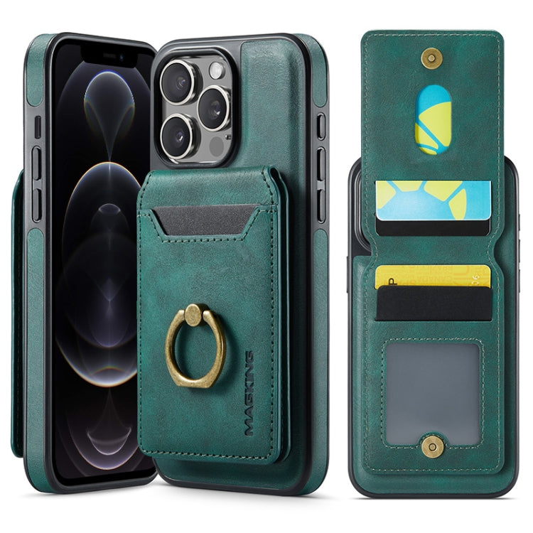 For iPhone 12 Pro Max DG.MING K1 MagSafe Detachable Wallet RFID Back Cover Phone Case(Green) - iPhone 12 Pro Max Cases by DG.MING | Online Shopping UK | buy2fix