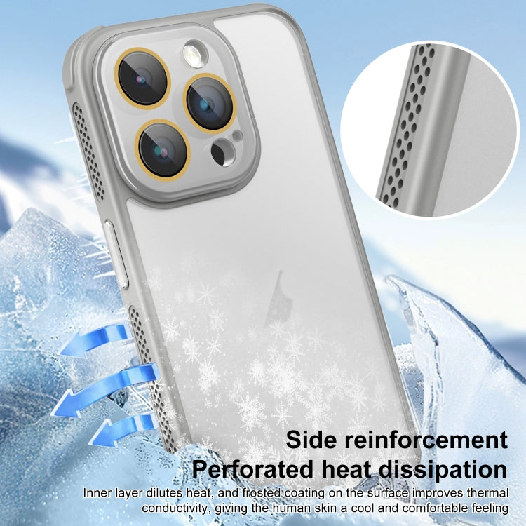 For iPhone 16 Side Cooling Skin Feel Frosted Phone Case(Black) - iPhone 16 Cases by buy2fix | Online Shopping UK | buy2fix