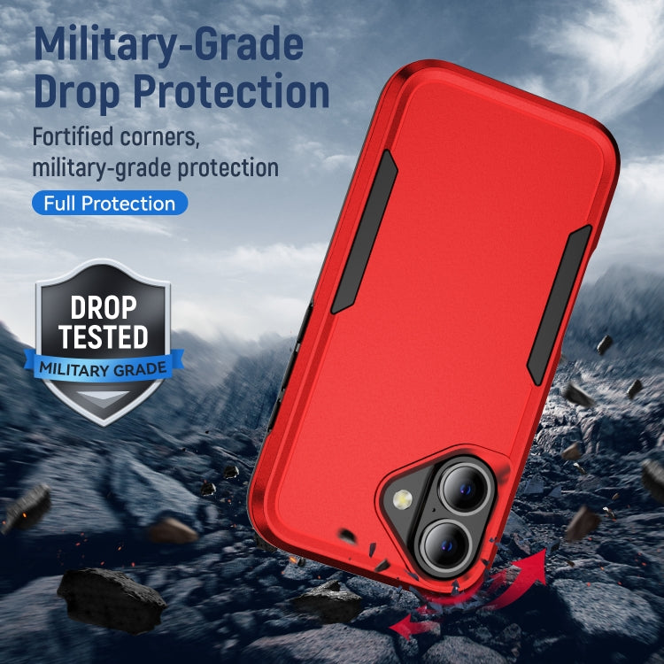 For iPhone 16 Plus Pioneer Armor Heavy Duty PC + TPU Phone Case(Red+Black) - iPhone 16 Plus Cases by buy2fix | Online Shopping UK | buy2fix