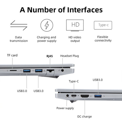 14 inch Windows 11 Laptop, 16GB+128GB, Gen 5th Intel Core i5 CPU, 180 Degree Rotation Axis(Silver) - Others by buy2fix | Online Shopping UK | buy2fix