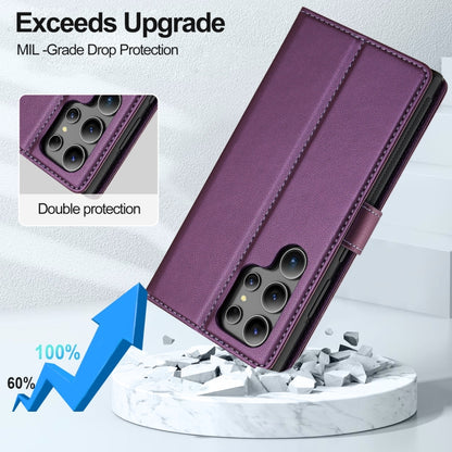 For Samsung Galaxy S24 Ultra 5G LC.IMEEKE L2 Series Detachable Magsafe PU Phone Case with Lanyard(Purple) - Galaxy S24 Ultra 5G Cases by LC.IMEEKE | Online Shopping UK | buy2fix