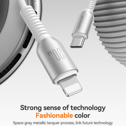 JOYROOM S-A51 Cutting-Edge Series 3A Fast Charging Data Cable, Type-C to 8 Pin Cable, Length: 1.2m(Light Gray) - 2 in 1 Cable by JOYROOM | Online Shopping UK | buy2fix