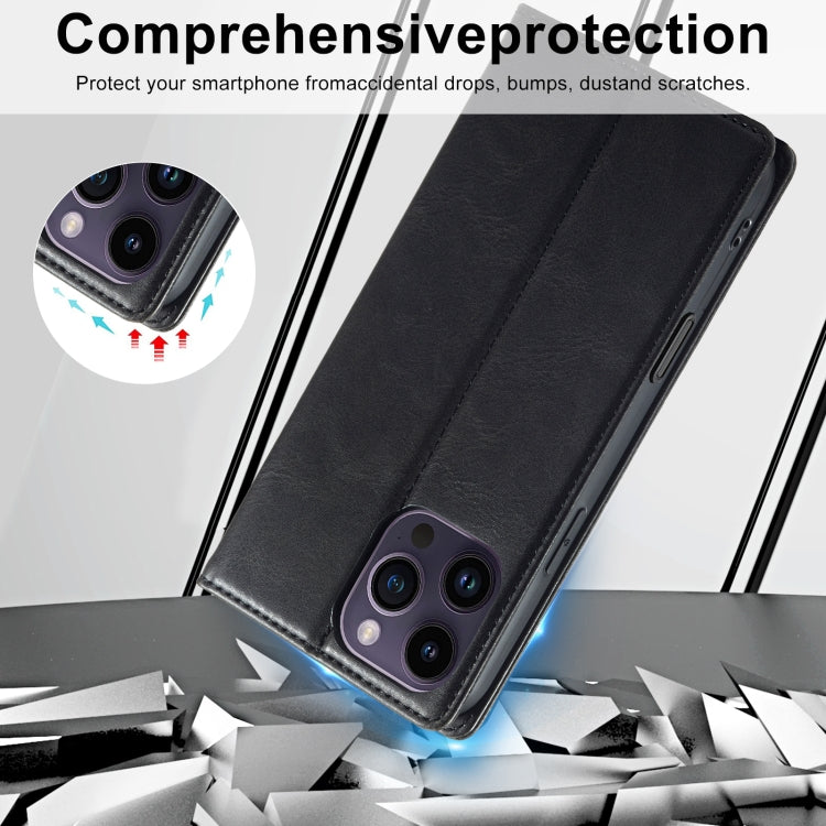 For iPhone 16 Pro LC.IMEEKE RFID Anti-theft Leather Phone Case(Black) - iPhone 16 Pro Cases by LC.IMEEKE | Online Shopping UK | buy2fix