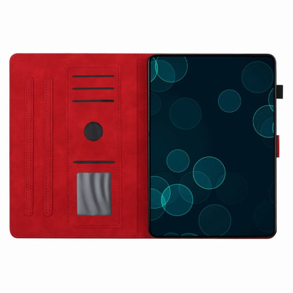 For iPad Pro 11 2024 Butterflies Embossed Leather Smart Tablet Case(Red) - iPad Pro 11 2024 Cases by buy2fix | Online Shopping UK | buy2fix