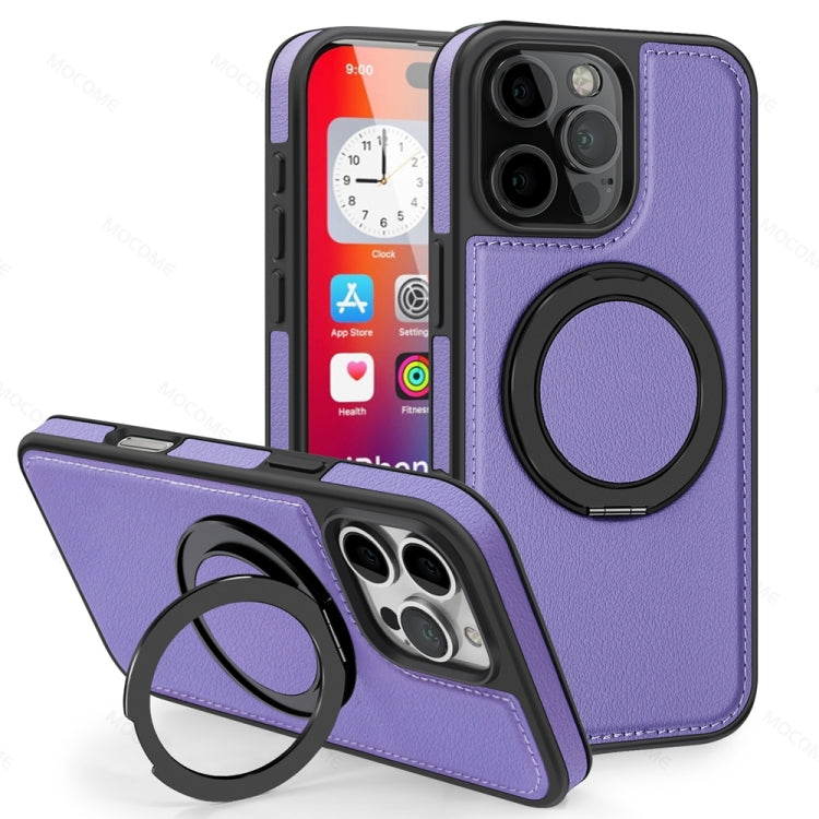 For iPhone 16 Pro Max Yashi 360 Degree Rotating MagSafe Holder Phone Case(Purple) - iPhone 16 Pro Max Cases by buy2fix | Online Shopping UK | buy2fix