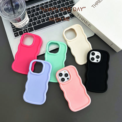 For iPhone 16 Pro Max Big Wave Puff Shape TPU Phone Case(Green) - iPhone 16 Pro Max Cases by buy2fix | Online Shopping UK | buy2fix