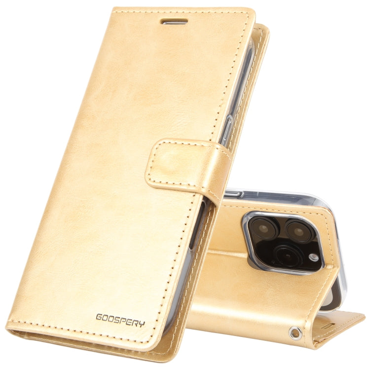 For iPhone 16 Pro Max GOOSPERY BLUE MOON Crazy Horse Texture Leather Phone Case(Gold) - iPhone 16 Pro Max Cases by GOOSPERY | Online Shopping UK | buy2fix