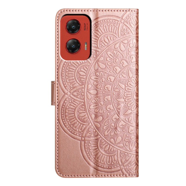 For Motorola Moto G Stylus 5G 2024 Flower Embossed Leather Phone Case(Rose Gold) - Motorola Cases by buy2fix | Online Shopping UK | buy2fix