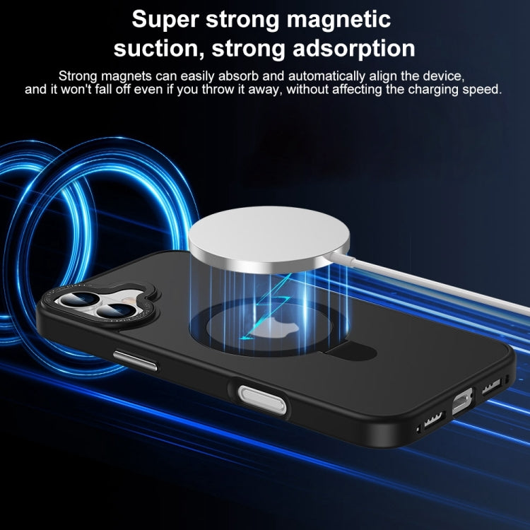 For iPhone 16 Pro Skin Feel MagSafe Magnetic Holder Phone Case(Titanium) - iPhone 16 Pro Cases by buy2fix | Online Shopping UK | buy2fix