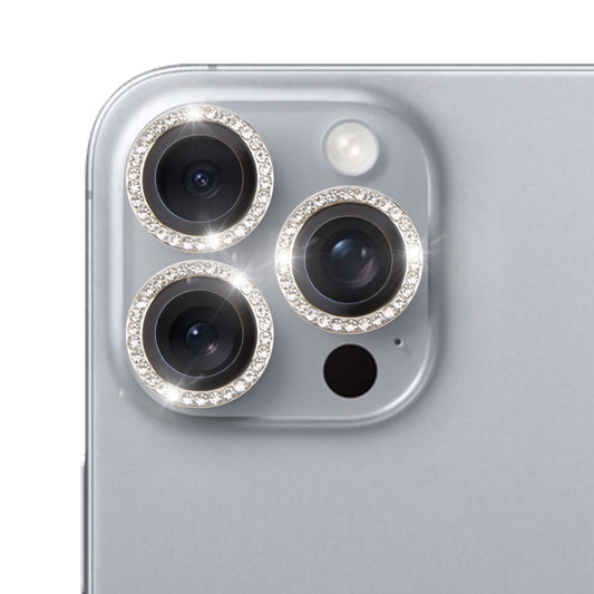 For iPhone 16 Pro / 16 Pro Max 9H Point Drill Camera Lens Protector Ring(Silver) - iPhone 16 Pro Max Tempered Glass by buy2fix | Online Shopping UK | buy2fix