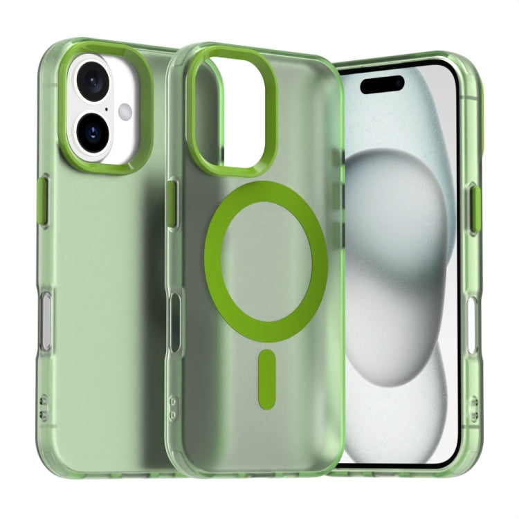 For iPhone 16 Candy Magsafe PC Hybrid TPU Phone Case(Green) - iPhone 16 Cases by buy2fix | Online Shopping UK | buy2fix