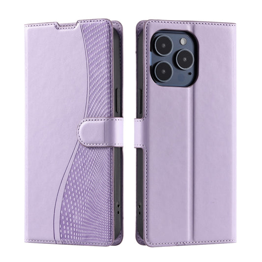 For iPhone 16 Pro Max Voltage Ultra-thin Dot Leather Phone Case(Purple) - iPhone 16 Pro Max Cases by buy2fix | Online Shopping UK | buy2fix