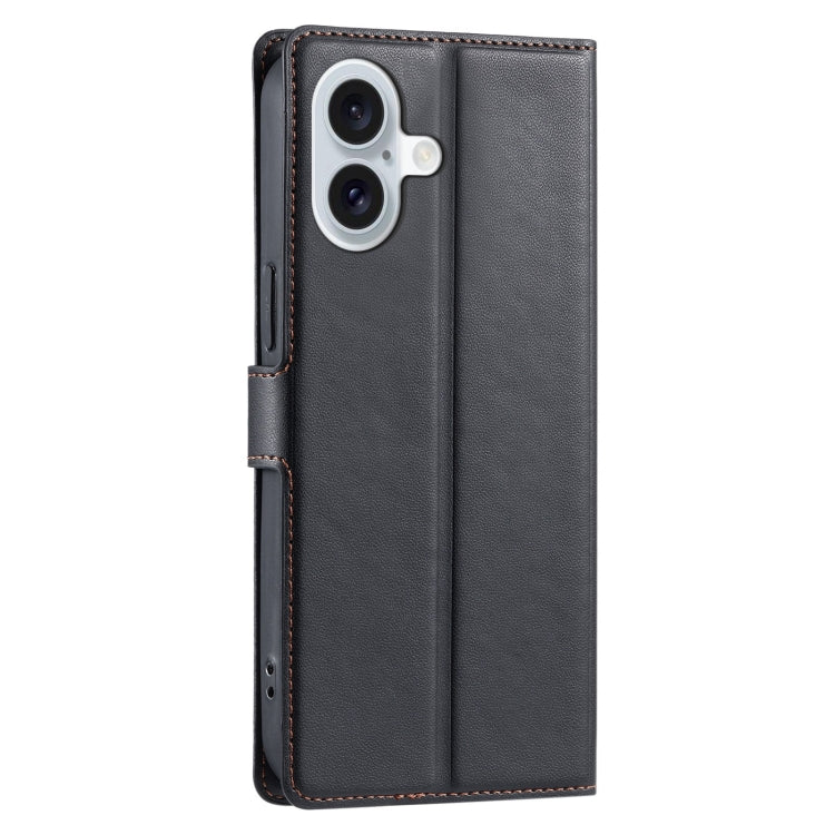 For iPhone 16 Plus Voltage Ultra-thin Dot Leather Phone Case(Black) - iPhone 16 Plus Cases by buy2fix | Online Shopping UK | buy2fix