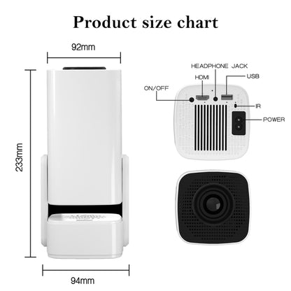 Y7S 720P Android 11 OS Portable Home WiFi Projector with Speaker, CPU:Allwinner H713(US Plug) - Mini Projector by buy2fix | Online Shopping UK | buy2fix