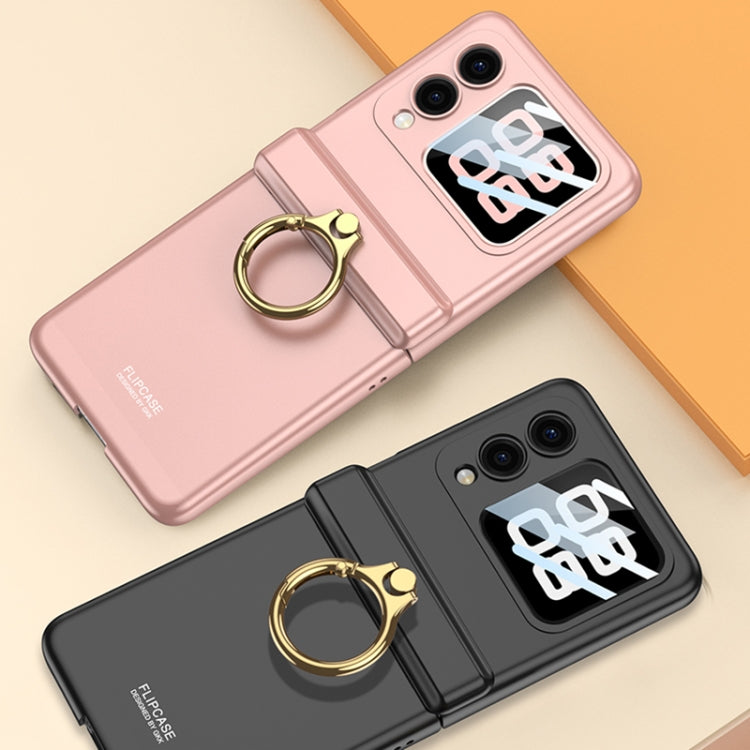 For Huawei nova Flip GKK Integrated Magnetic Hinged Flip Case with Ring Holder(Pink) - Huawei Cases by GKK | Online Shopping UK | buy2fix