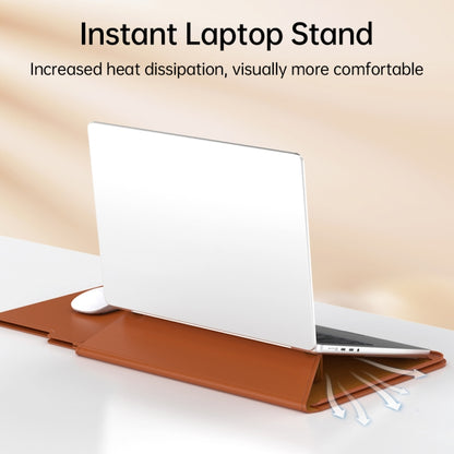 Multifunctional Laptop PU Magnetic Stand Split Liner Bag with Mouse Pad Function, Size:15 inch(Grey) - 15 inch by buy2fix | Online Shopping UK | buy2fix