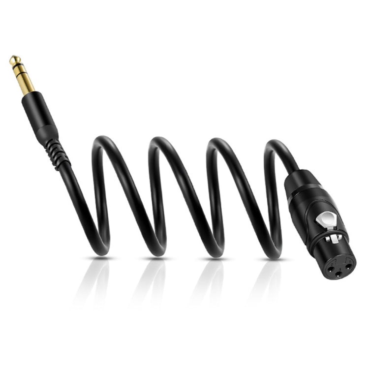 6.35mm to XRL Canon Female Dual Channel Microphone Audio Cable, Length:5m(Black) - Microphone Audio Cable & Connector by buy2fix | Online Shopping UK | buy2fix