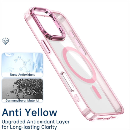 For iPhone 16 Pro Acrylic Camera Holder MagSafe Magnetic Phone Case(Pink) - iPhone 16 Pro Cases by buy2fix | Online Shopping UK | buy2fix