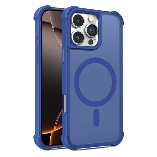 For iPhone 16 Pro Skin Feel MagSafe Phone Case(Blue) - iPhone 16 Pro Cases by buy2fix | Online Shopping UK | buy2fix