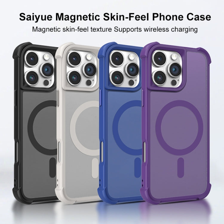 For iPhone 16 Plus Skin Feel MagSafe Phone Case(Purple) - iPhone 16 Plus Cases by buy2fix | Online Shopping UK | buy2fix