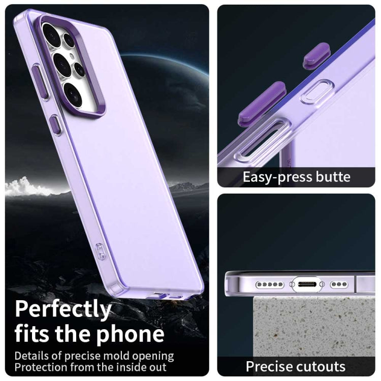 For Samsung Galaxy S25 Ultra 5G Candy PC Hybrid TPU Shockproof Phone Case(Purple) - Galaxy S25 Ultra 5G Cases by buy2fix | Online Shopping UK | buy2fix