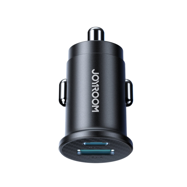 JOYROOM JR-CCN16 15W USB-A and USB-C Mini Car Charger(Black) - Car Charger by JOYROOM | Online Shopping UK | buy2fix