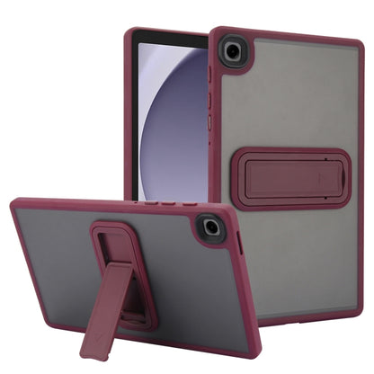 For Samsung Galaxy Tab A9 Skin Feel Holder PC Hybrid TPU Tablet Case(Wine Red) - Galaxy Tab A9 by buy2fix | Online Shopping UK | buy2fix