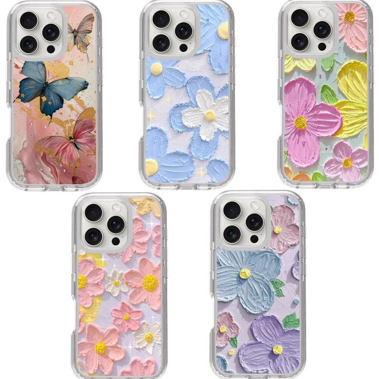 For iPhone 16 Pro Max Small Fresh Sticker PC + TPU Shockproof Phone Case(Butterfly) - iPhone 16 Pro Max Cases by buy2fix | Online Shopping UK | buy2fix