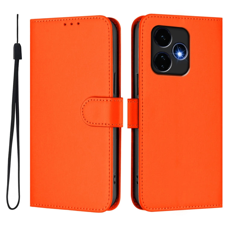 For Boost MobIle Celero 5G+ 2024 / 3+ 5G Skin Feel Solid Color Leather Phone Case with Lanyard(Orange) - More Brand by buy2fix | Online Shopping UK | buy2fix