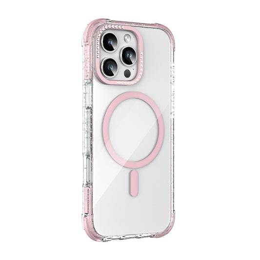 For iPhone 16 Pro Mutural Blink Series Glitter Edge MagSafe Magnetic Phone Case(Pink) - iPhone 16 Pro Cases by Mutural | Online Shopping UK | buy2fix