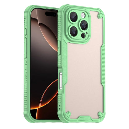 For iPhone 16 Pro Armor Glaze PC Hybrid TPU Phone Case(Green) - iPhone 16 Pro Cases by buy2fix | Online Shopping UK | buy2fix