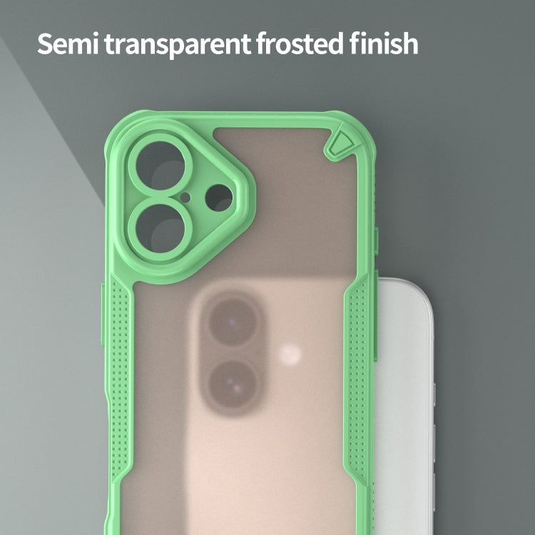 For iPhone 16 Armor Glaze PC Hybrid TPU Phone Case(Green) - iPhone 16 Cases by buy2fix | Online Shopping UK | buy2fix