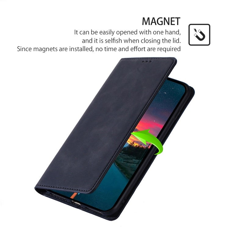 For iPhone 16 Plus Skin Feel Magnetic Leather Phone Case(Black) - iPhone 16 Plus Cases by buy2fix | Online Shopping UK | buy2fix