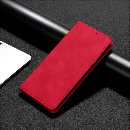 For iPhone 16 Pro Skin Feel Magnetic Leather Phone Case(Red) - iPhone 16 Pro Cases by buy2fix | Online Shopping UK | buy2fix