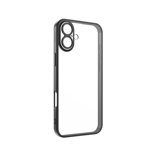 For iPhone 16 TOTU PC-2 Soft Jane Series Electroplated TPU Phone Case with Lens Film(Black) - iPhone 16 Cases by TOTUDESIGN | Online Shopping UK | buy2fix