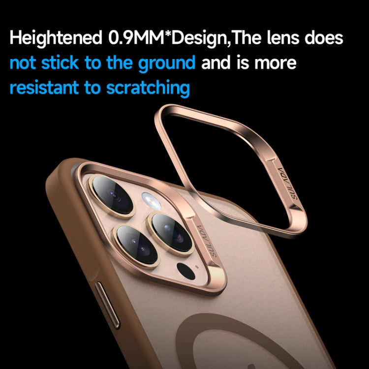 For iPhone 16 SULADA Light Sand MagSafe Magnetic PC Hybrid TPU Phone Case(Gold) - iPhone 16 Cases by SULADA | Online Shopping UK | buy2fix