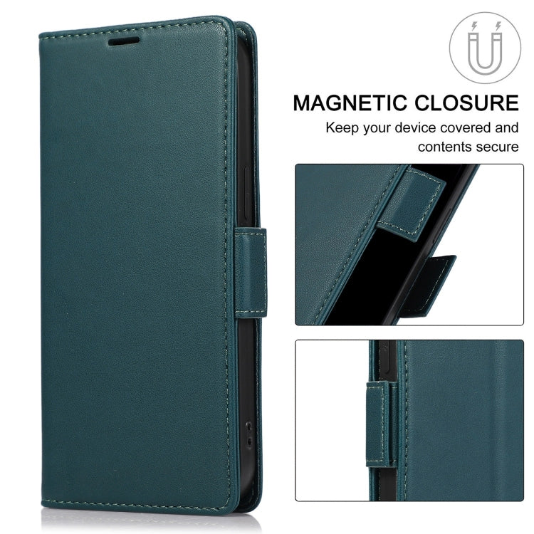 For Samsung Galaxy S25+ / S24+ 5G Side Buckle RFID Anti-theft Leather Phone Case(Green) - Galaxy S25+ 5G Cases by buy2fix | Online Shopping UK | buy2fix