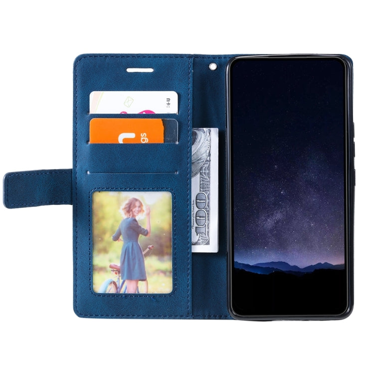 For Samsung Galaxy S25 Ultra 5G Skin Feel Splicing Leather Phone Case(Blue) - Galaxy S25 Ultra 5G Cases by buy2fix | Online Shopping UK | buy2fix