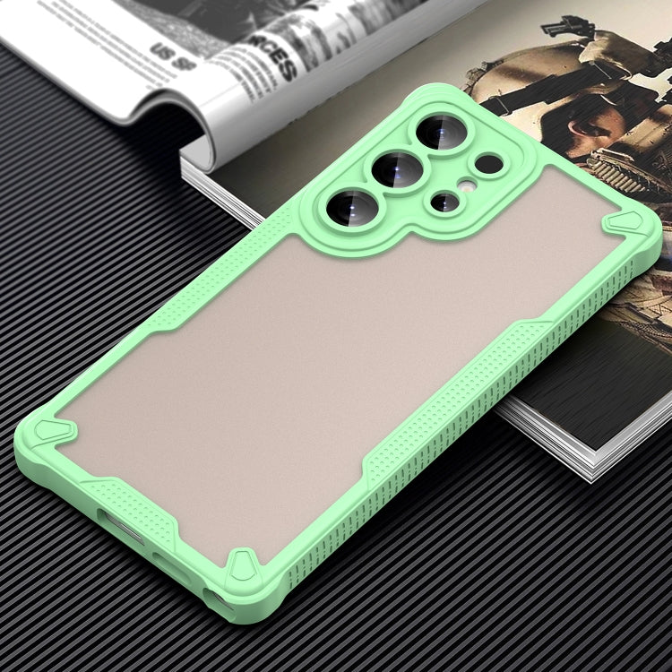 For Samsung Galaxy S25 Ultra 5G Armor Glaze PC Hybrid TPU Phone Case(Green) - Galaxy S25 Ultra 5G Cases by buy2fix | Online Shopping UK | buy2fix