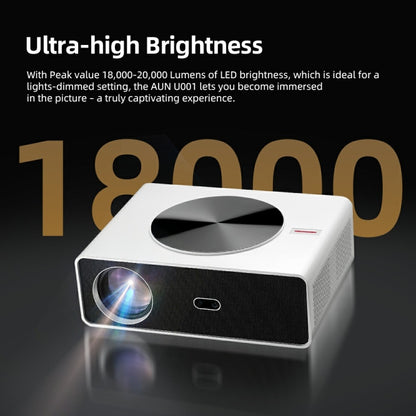 AUN AKEY7 MAX 1920x1080P HD Android LCD Projector US Plug(White) - LED Projector by AUN | Online Shopping UK | buy2fix