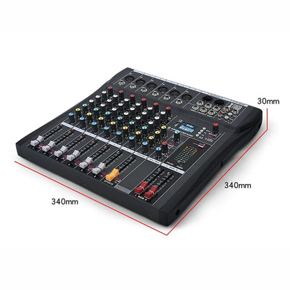 XTUGA CT60X 6-Channels Audio Mixer DJ Mixing Console with 48V Power Supply(US Plug) - Live Sound Effects Processors by XTUGA | Online Shopping UK | buy2fix