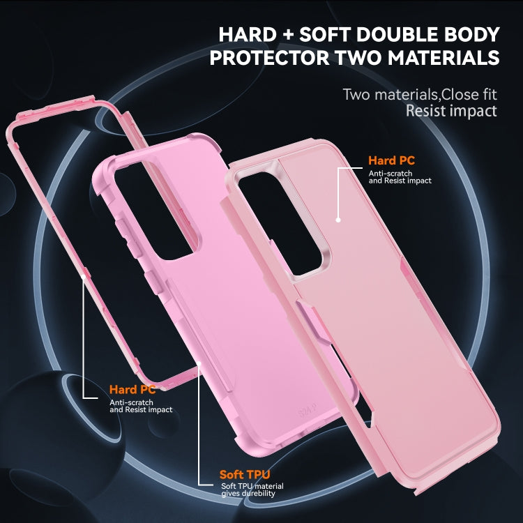 For Samsung Galaxy S25 5G TPU + PC Shockproof Protective Phone Case(Pink) - Galaxy S25 5G Cases by buy2fix | Online Shopping UK | buy2fix