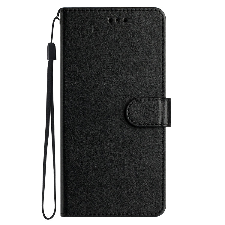 For Samsung Galaxy S25 5G Silk Texture Horizontal Flip Leather Phone Case(Black) - Galaxy S25 5G Cases by buy2fix | Online Shopping UK | buy2fix