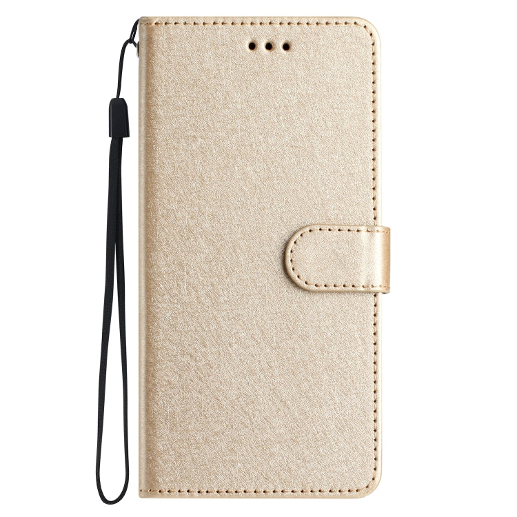 For Samsung Galaxy S25 Ultra 5G Silk Texture Horizontal Flip Leather Phone Case(Gold) - Galaxy S25 Ultra 5G Cases by buy2fix | Online Shopping UK | buy2fix