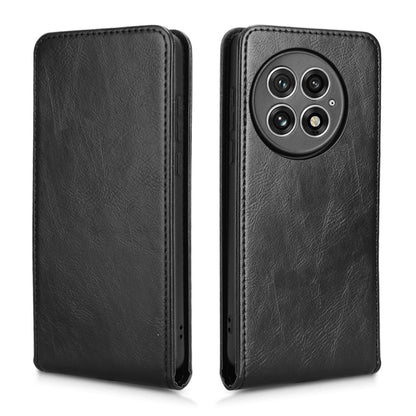 For OnePlus 13 Magnetic Vertical Flip Leather Phone Case(Black) - OnePlus Cases by buy2fix | Online Shopping UK | buy2fix