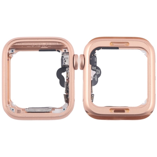 For Apple Watch Series 5 44MM GPS Aluminium Alloy Middle Frame Bezel Plate with Crown Spin Axis Flex Cable(Gold) - Middle Frame by buy2fix | Online Shopping UK | buy2fix