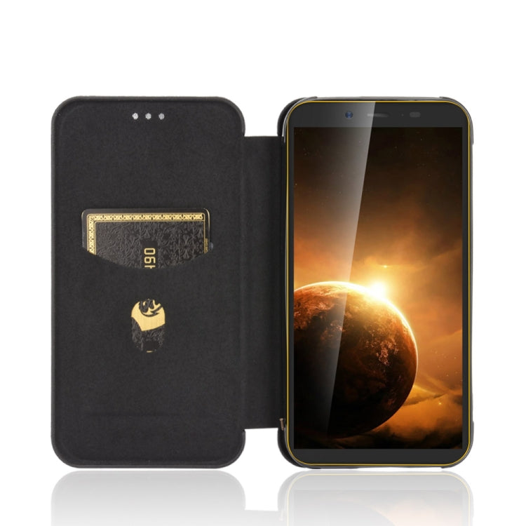For Blackview BV5500 / BV5500 Pro / BV5500 Plus Carbon Fiber Texture Horizontal Flip TPU + PC + PU Leather Case with Card Slot(Black) - More Brand by buy2fix | Online Shopping UK | buy2fix