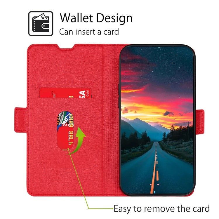 For Samsung Galaxy S25 5G Ultra-thin Voltage Side Buckle Horizontal Flip Leather Phone Case(Red) - Galaxy S25 5G Cases by buy2fix | Online Shopping UK | buy2fix