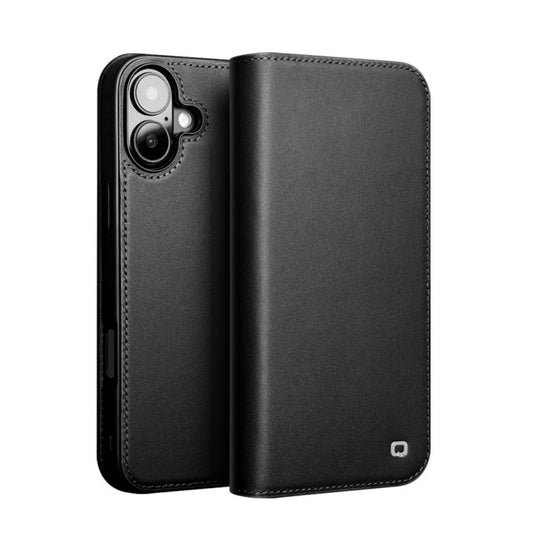 For iPhone 16 Plus QIALINO Classic Gen2 Genuine Leather Phone Case(Black) - iPhone 16 Plus Cases by QIALINO | Online Shopping UK | buy2fix