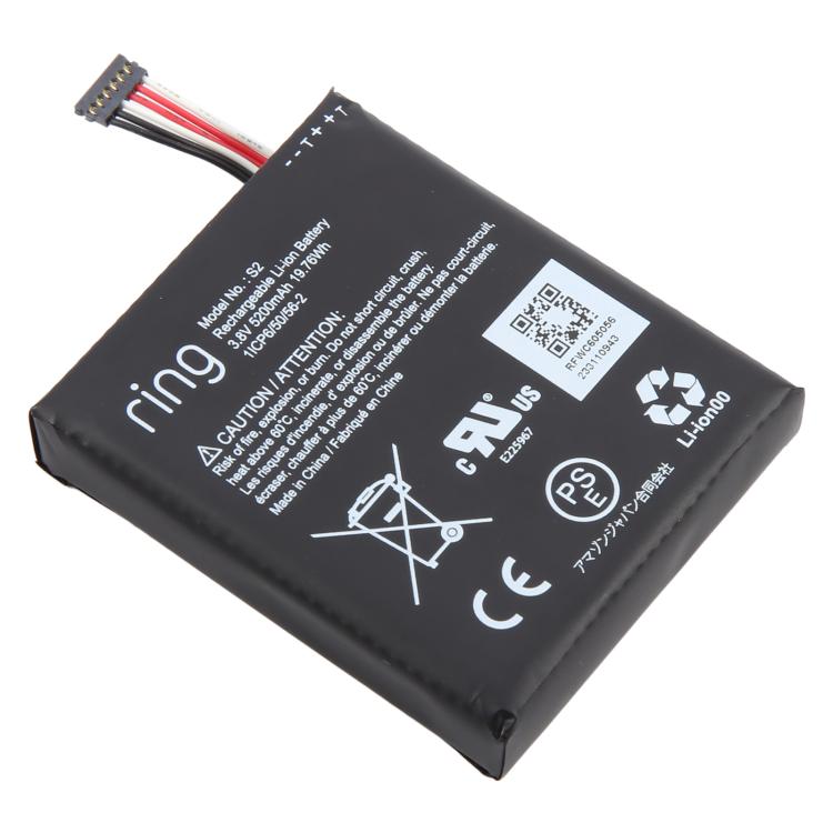 For Ring Video Doorbell Ring S2 5200mAh Battery Replacement - Others by buy2fix | Online Shopping UK | buy2fix